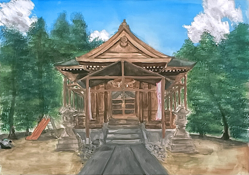 「最寄りの神社」第二中学校　３年　佐藤　日菜