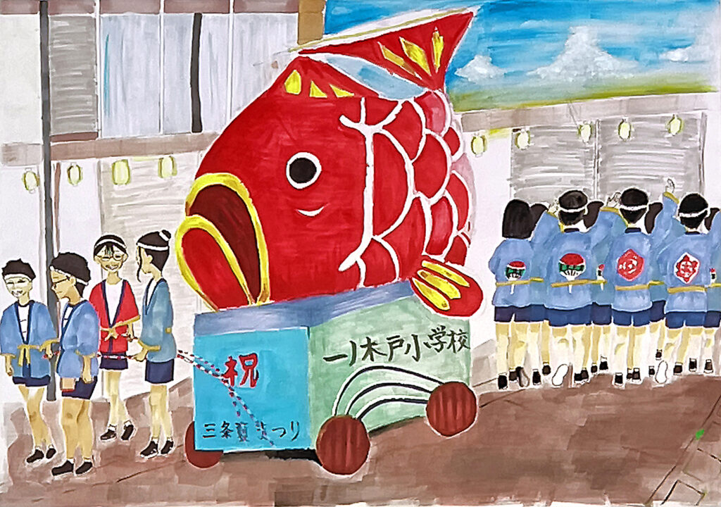 「5年ぶりの復活 私にとって最初で最後の凧ばやしパレード」一ノ木戸小学校　６年　樋口　雛乃