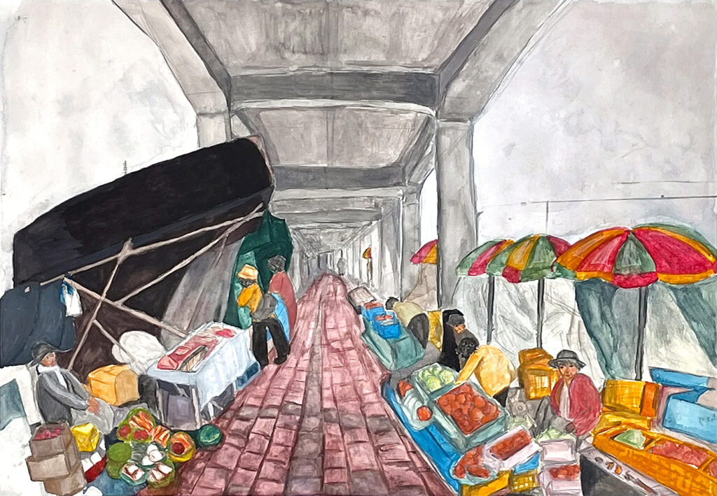 銀賞「みんなの市場」第三中　1年　治田　亜希