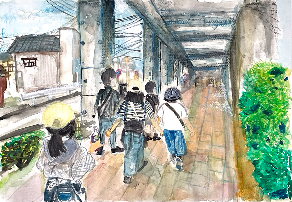 銀賞「三条祭りの帰り道」大崎学園　8年　松﨑　莉子