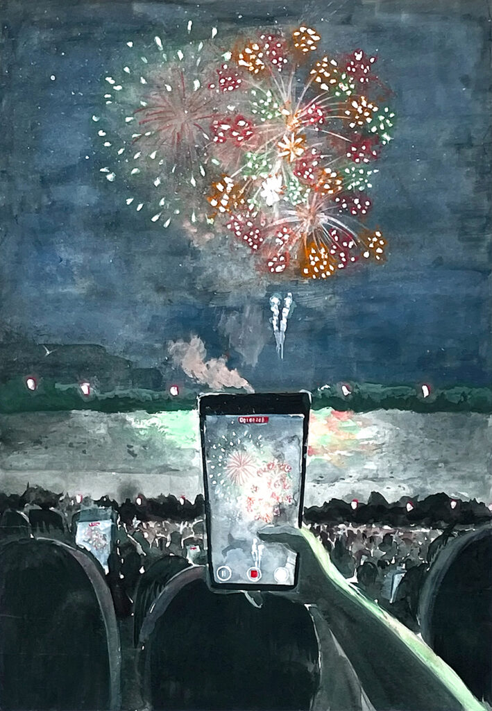 銀賞「花火」大島中学校　3年　高井　梨帆