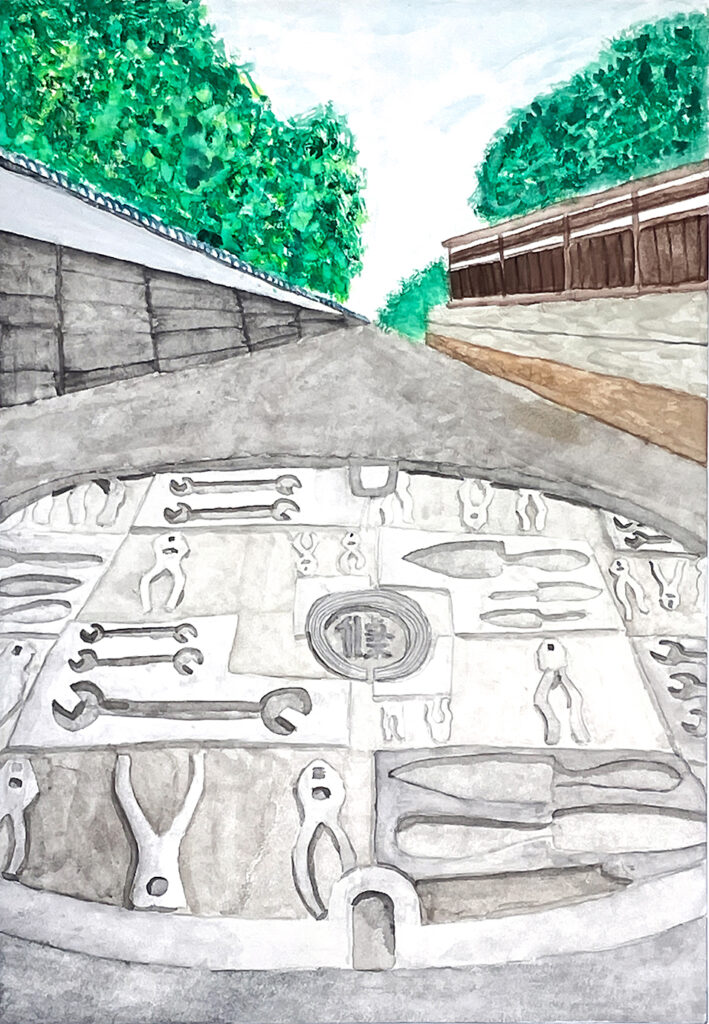 銅賞「ふるさとのマンホール」第二中　3年　本山　歩睦