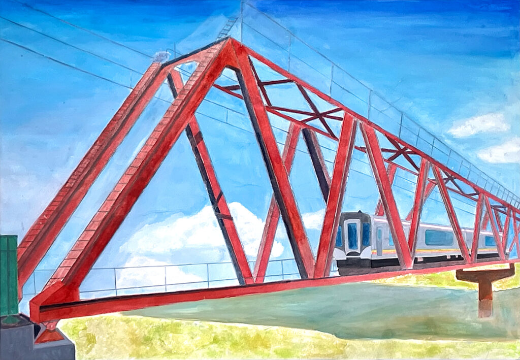 銀賞「三条と弥彦を結ぶ弥彦線」嵐南小　5年　八木　葵