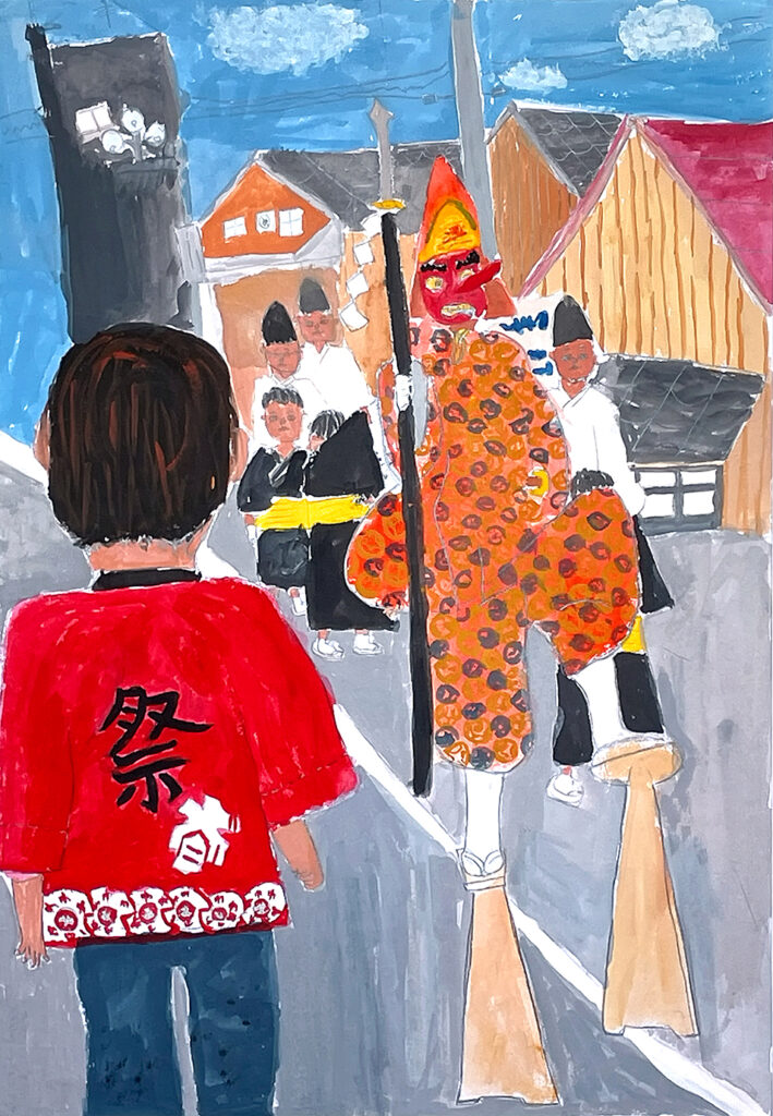 銀賞「天狗様のお通りだぁ〜！」大崎学園　4年　杉山　凛乙
