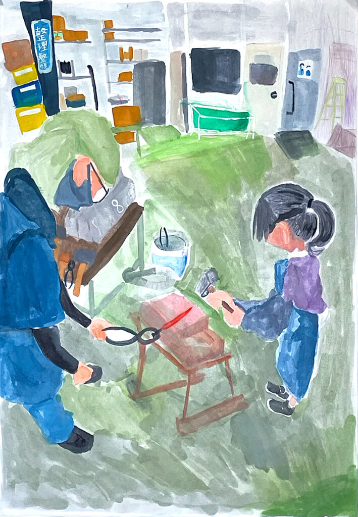 銀賞「鍛冶道場」月岡小　6年　梅田　結心