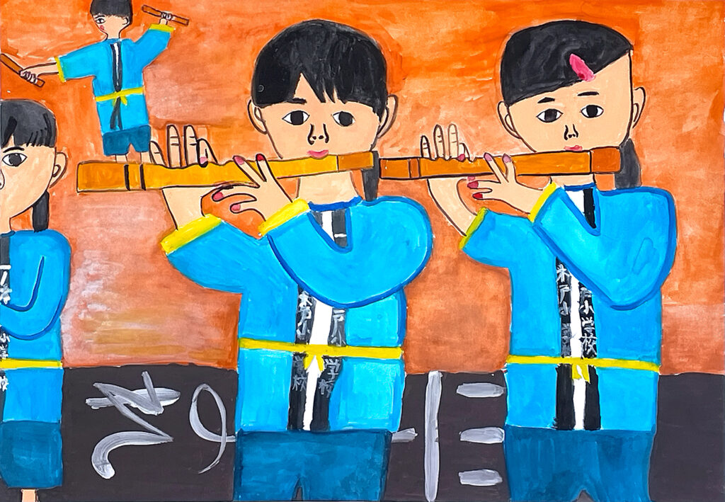 銅賞「三条の伝統凧ばやし」一ノ木戸小　4年　江部　結月